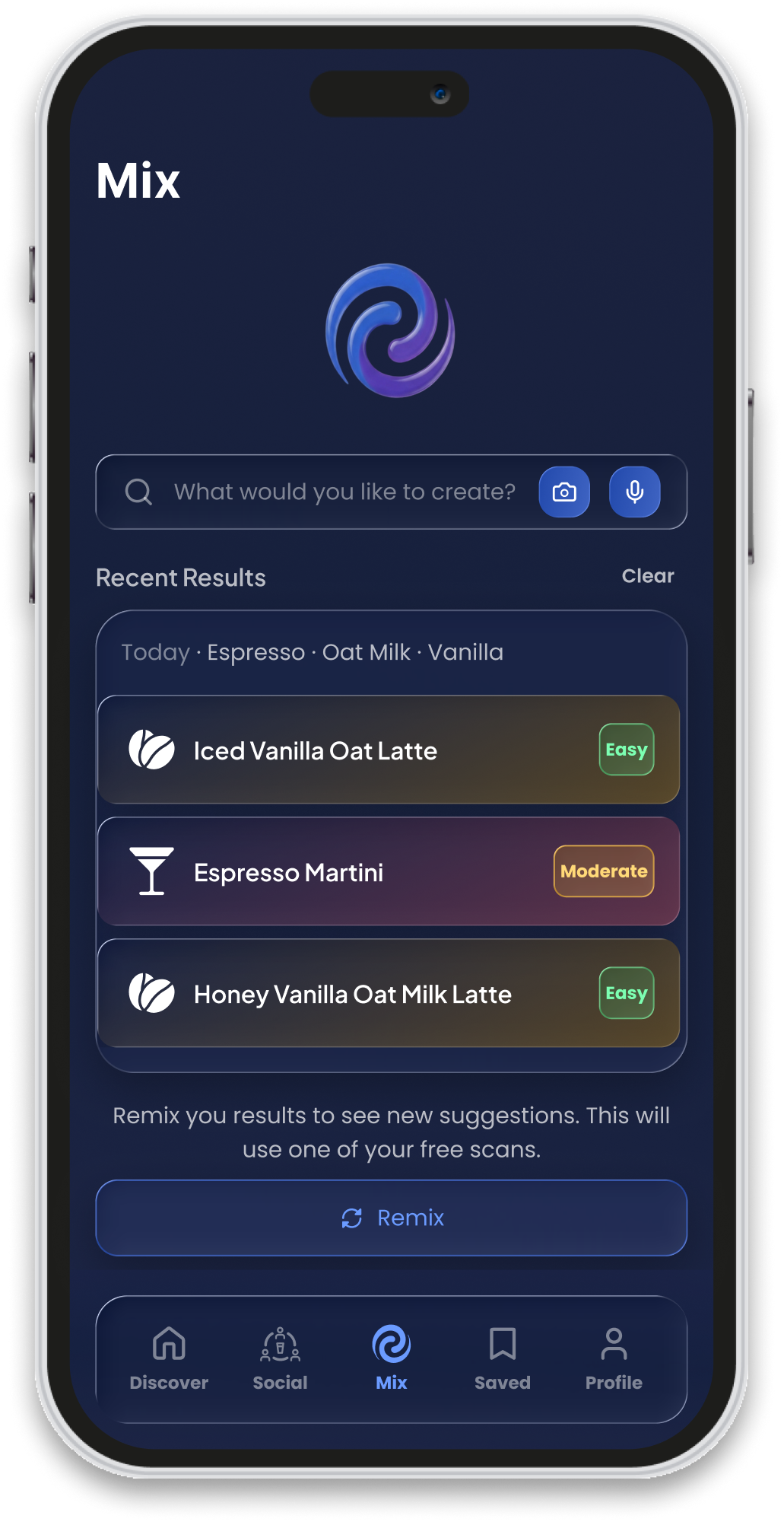 Diyo Mix app screenshot